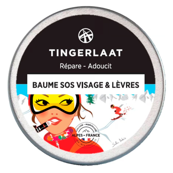 Baume lèvres et visage de la marque Tingerlaat, en pot.
